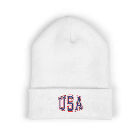 USA Embroidered Cuffed Beanie