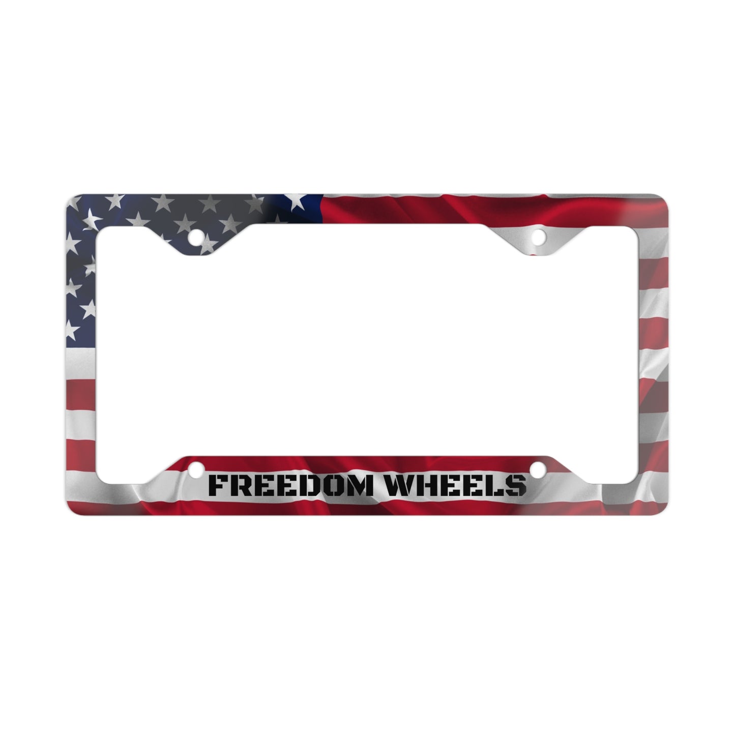 License Plate Frame — "Freedom Wheels"