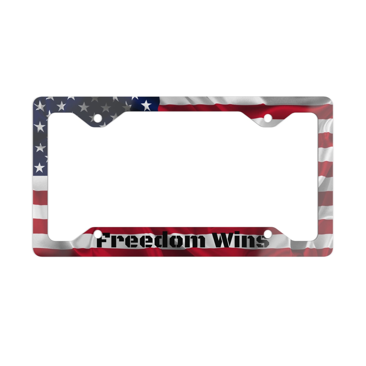 Freedom Wins" - License Plate Frame